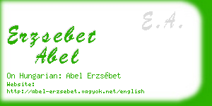 erzsebet abel business card